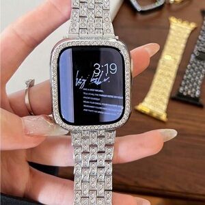 Apple Watch Band Crystal / Diamond Silver 42mm Band & Protector
